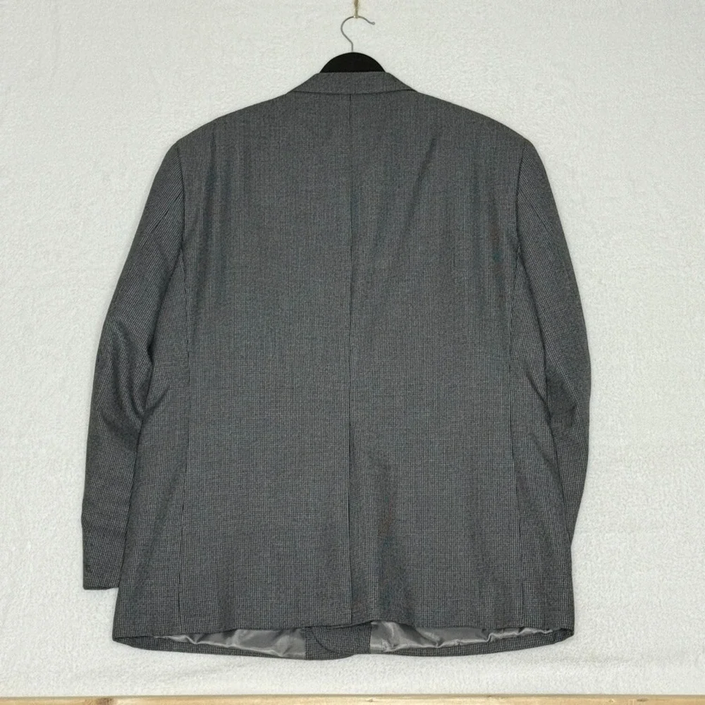 Statement‎ Blazer 46R Gray Houndstooth 2 Button Single Vent Career Business